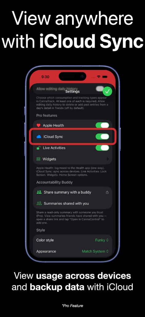 View anywhere with iCloud Sync